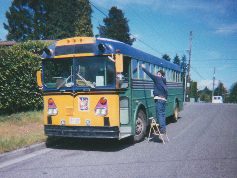 Painting a Friendshipment bus