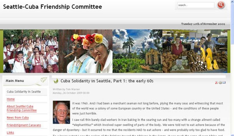 2009 Seattle/Cuba Friendship Committee website