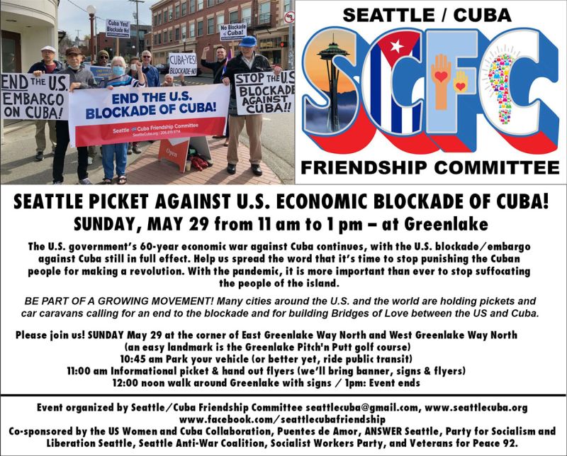 Seattle Rally against U.S. Economic Blockade of Cuba