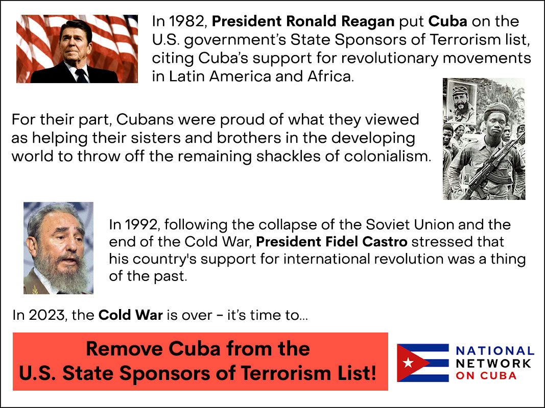 Remove Cuba from the U.S. State Sponsors of Terrorism List infographic” width=