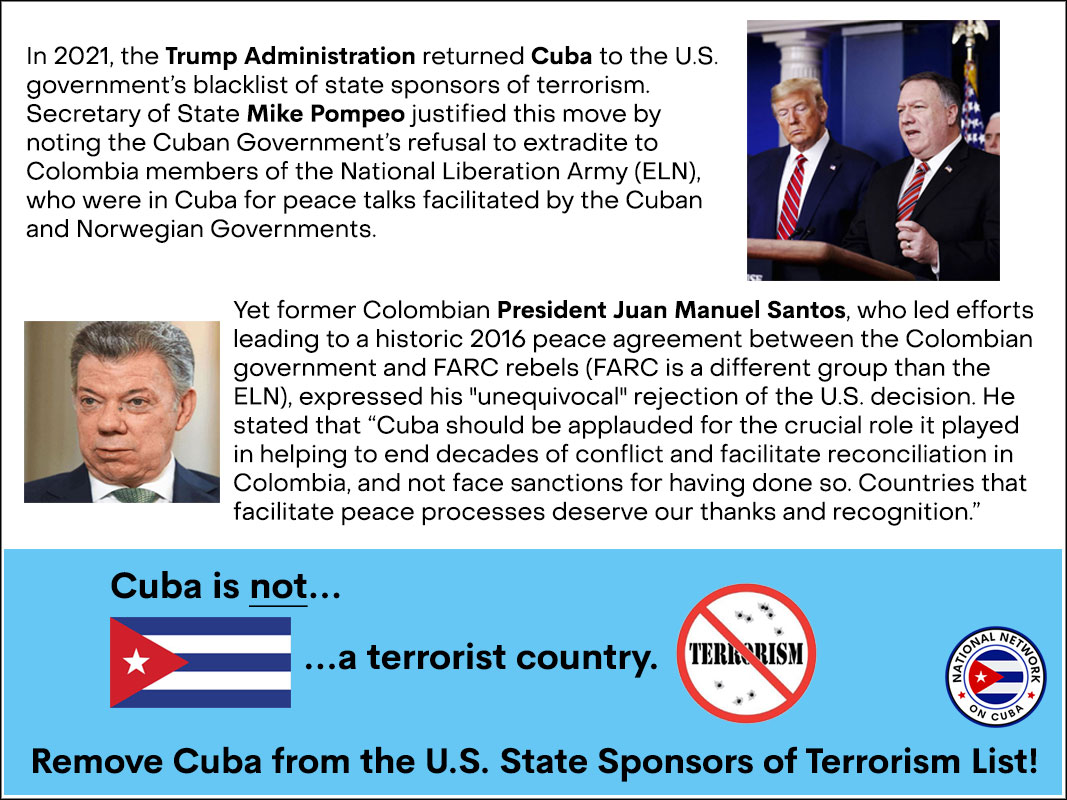 Remove Cuba from the U.S. State Sponsors of Terrorism List infographic” width=