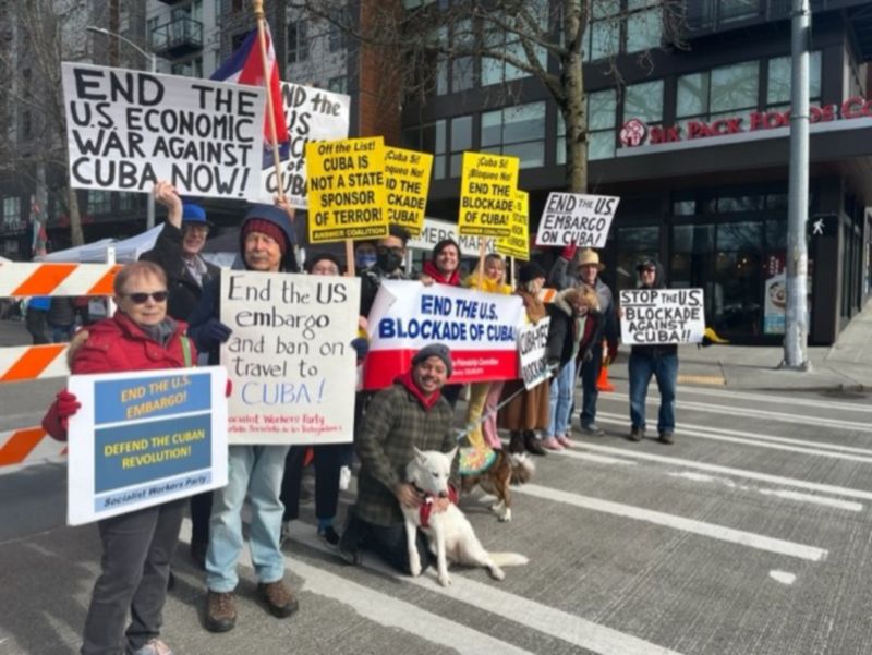 Seattle rally to end the Cuba blockade