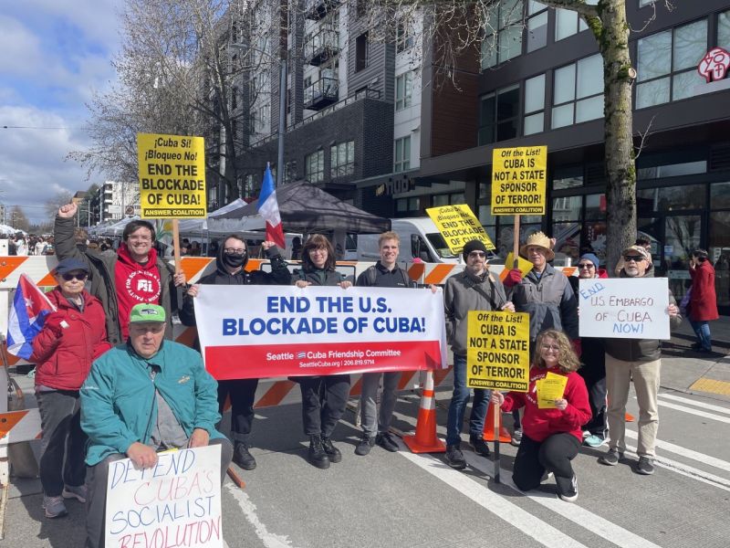 Seattle-Cuba Friendship Committee rally