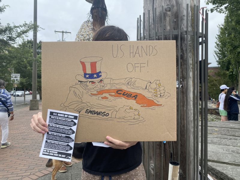 Seattle rally to end the Cuba blockade